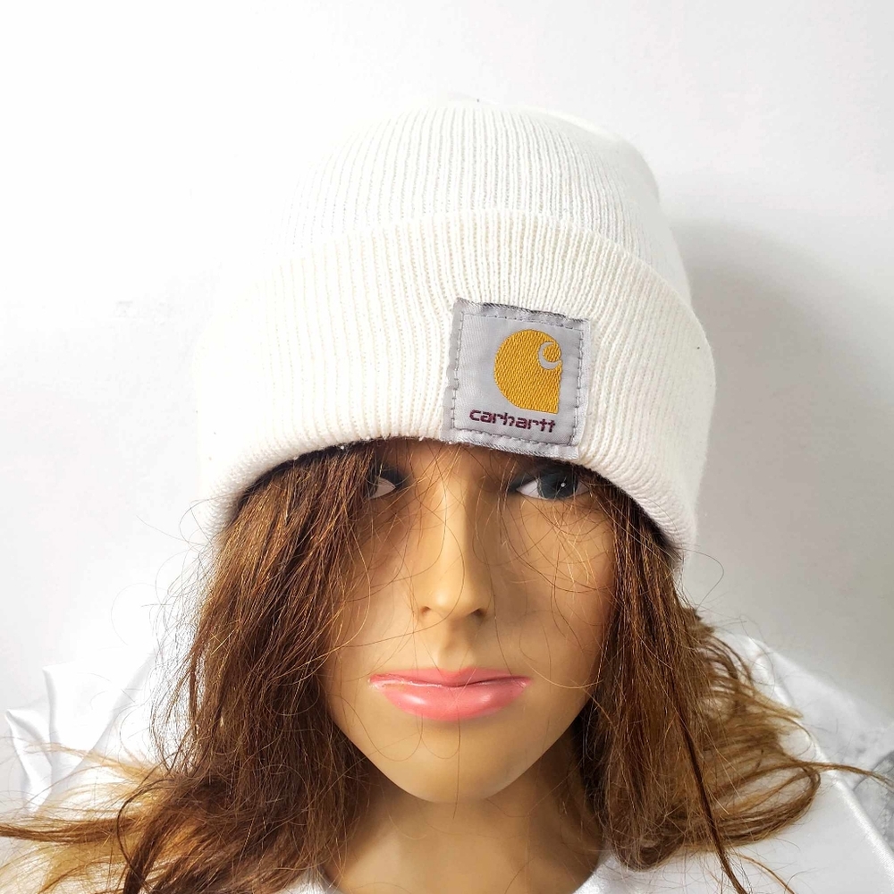 Carhartt Beanie Hat Charcoal White